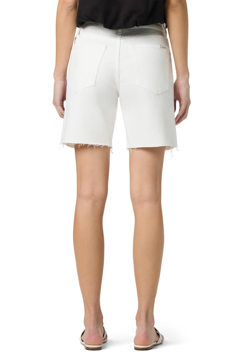 Joe's Easy Raw Hem Denim Bermuda Shorts, Alternate, color, White