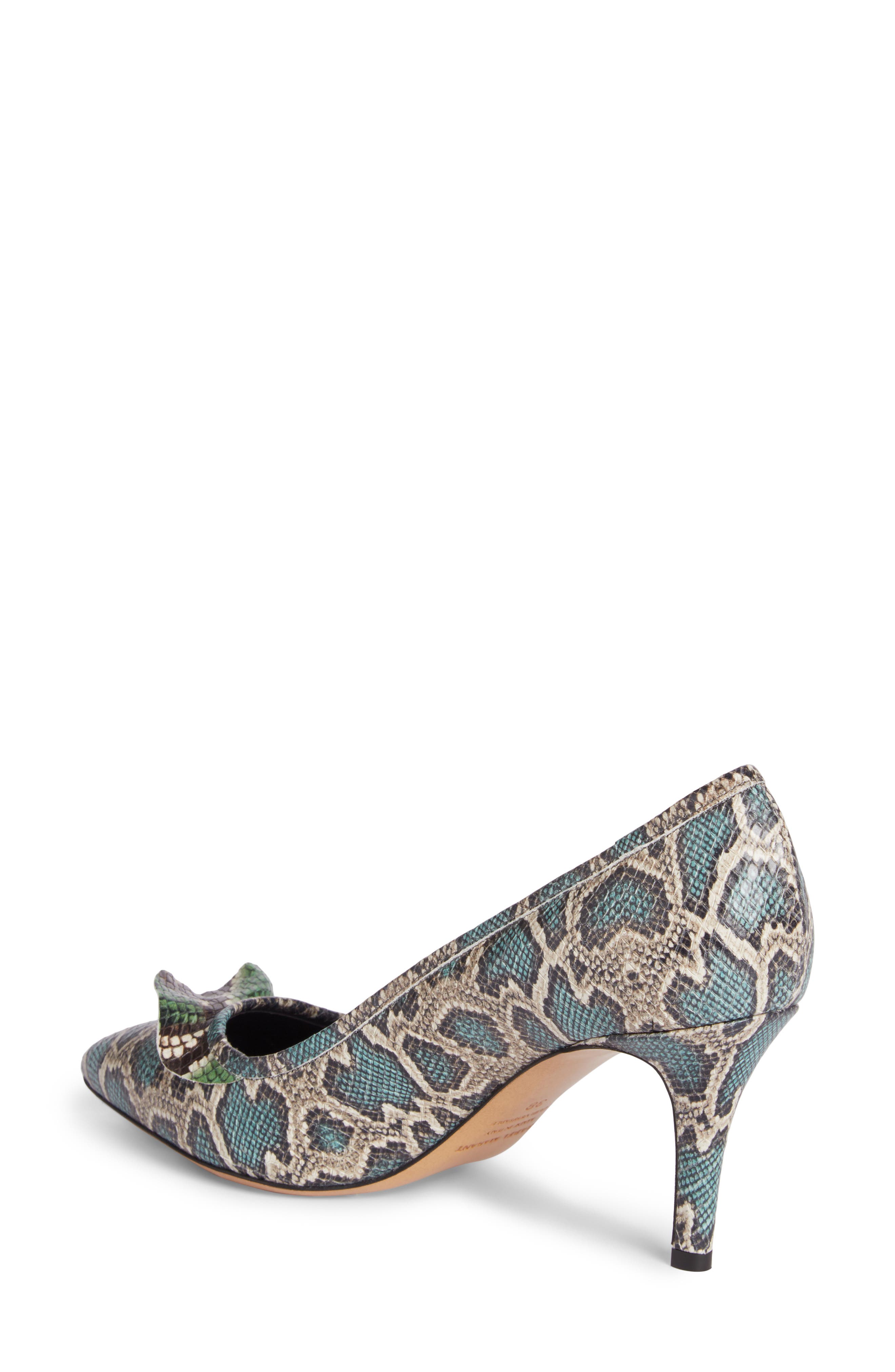 Isabel Marant Poween Snakeskin Embossed Ruffle Pump, Alternate, color, 