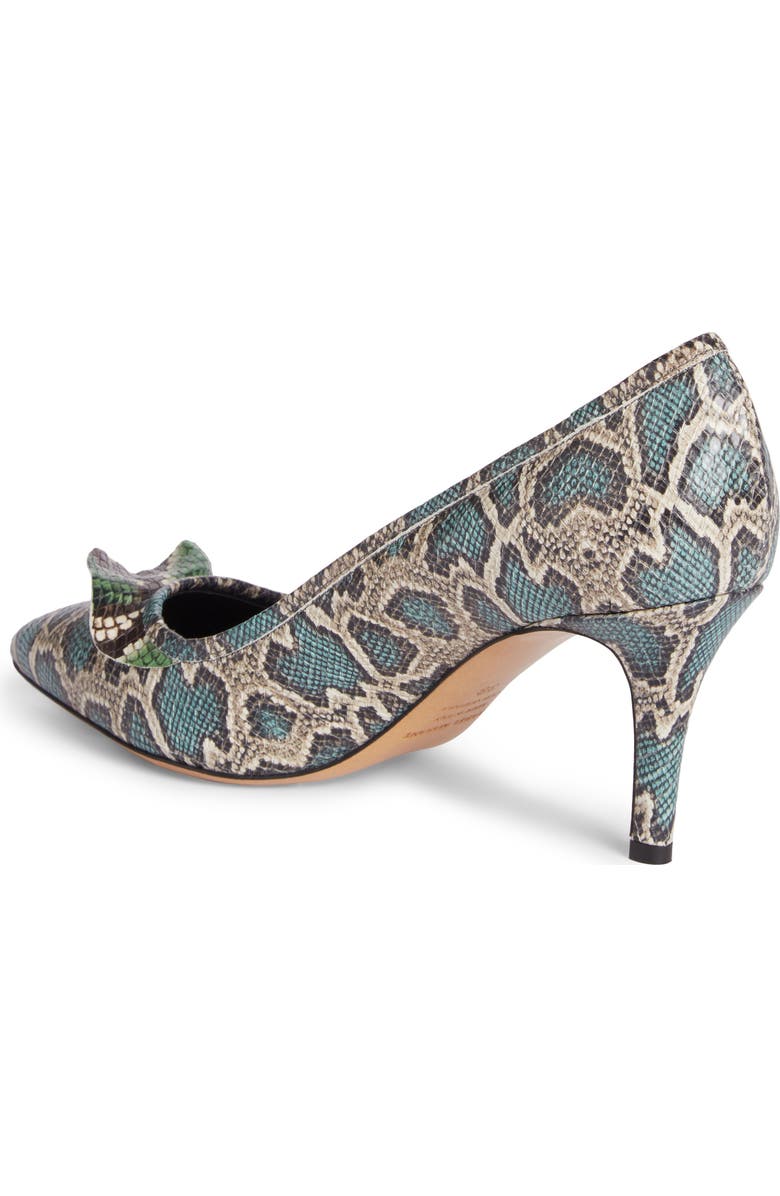 Isabel Marant Poween Snakeskin Embossed Ruffle Pump, Alternate, color,