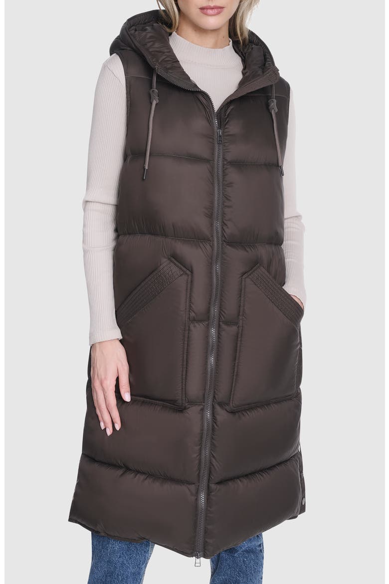 Andrew Marc Kerr Hooded Longline Puffer Vest (Women) | Nordstromrack