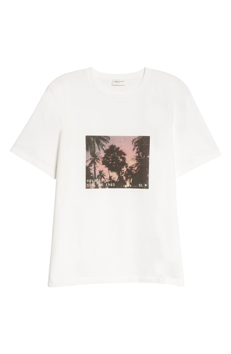 Saint Laurent Sunset Photo Print Women's Graphic Tee, Alternate, color,