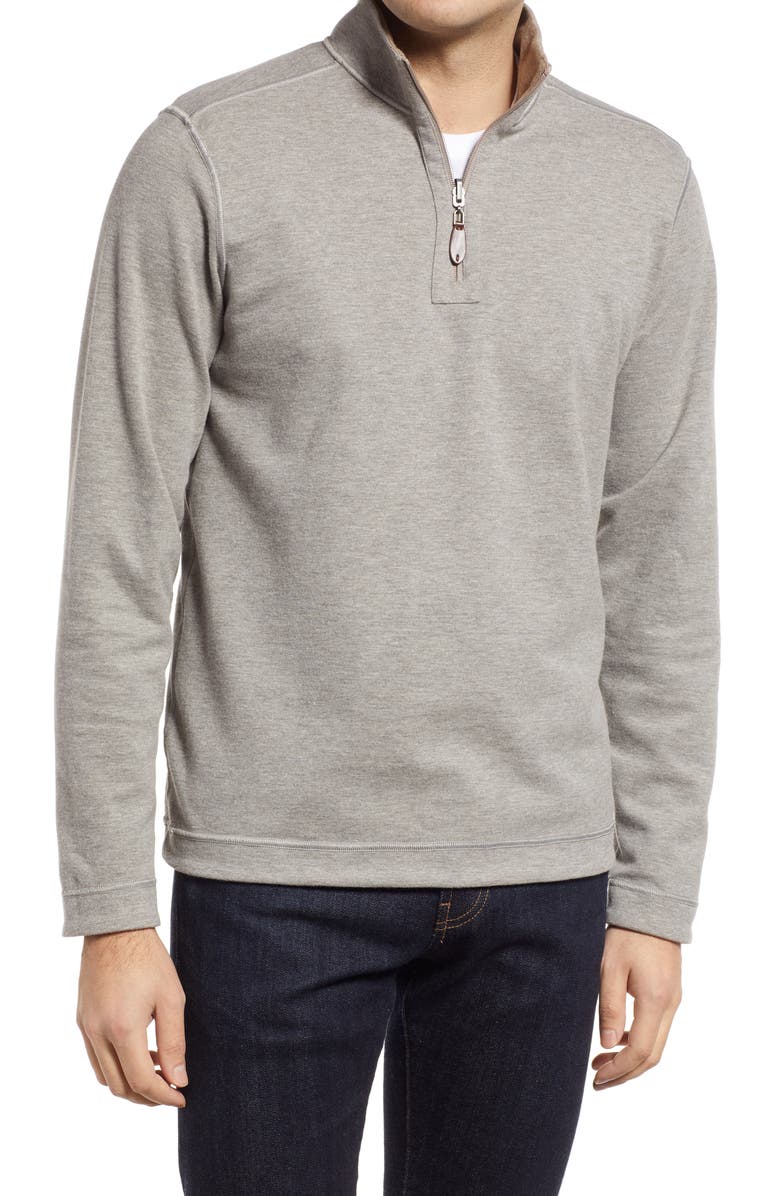 Johnston & Murphy Reversible Quarter Zip Pullover, Alternate, color, 