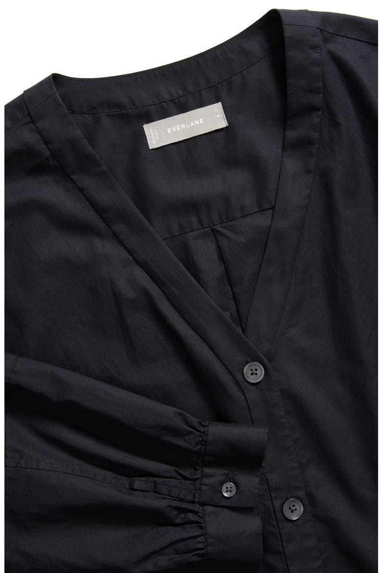 The Silky Cotton Lantern Top, Alternate, color, BLACK