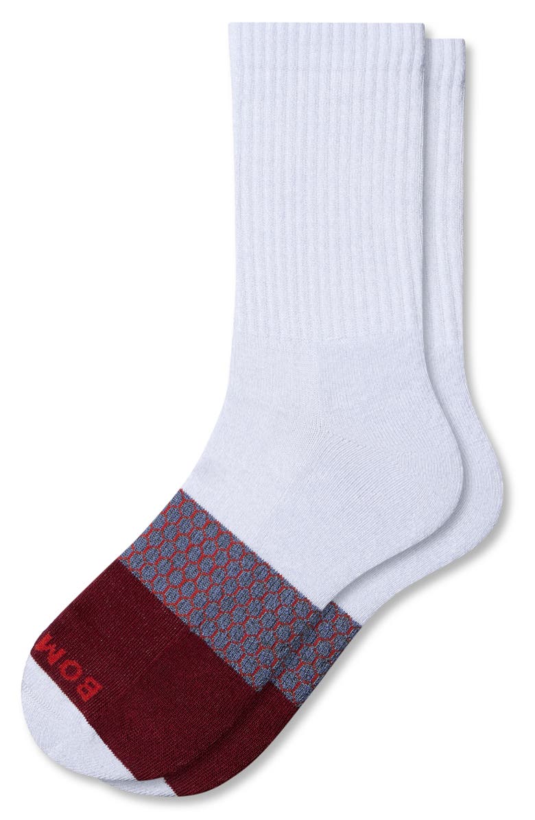 Bombas Tri Colorblock Half Calf Socks, Main, color, Sky Sail