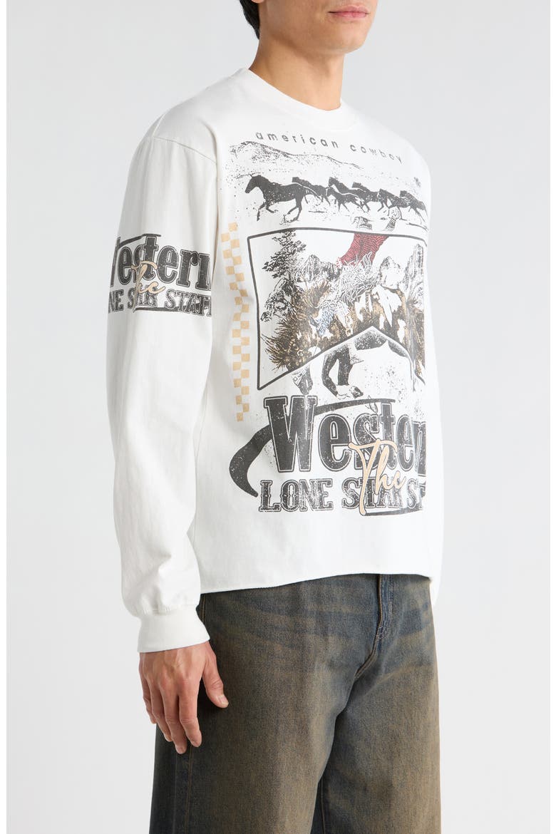 Western Long Sleeve Graphic T-Shirt, Alternate, color, WHITE