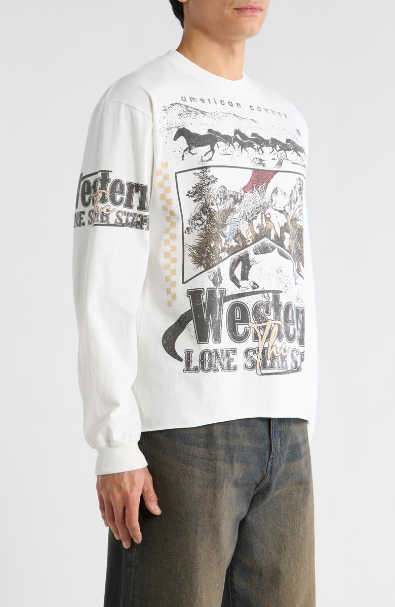 PacSun Western Long Sleeve Graphic T-Shirt, Alternate, color, White