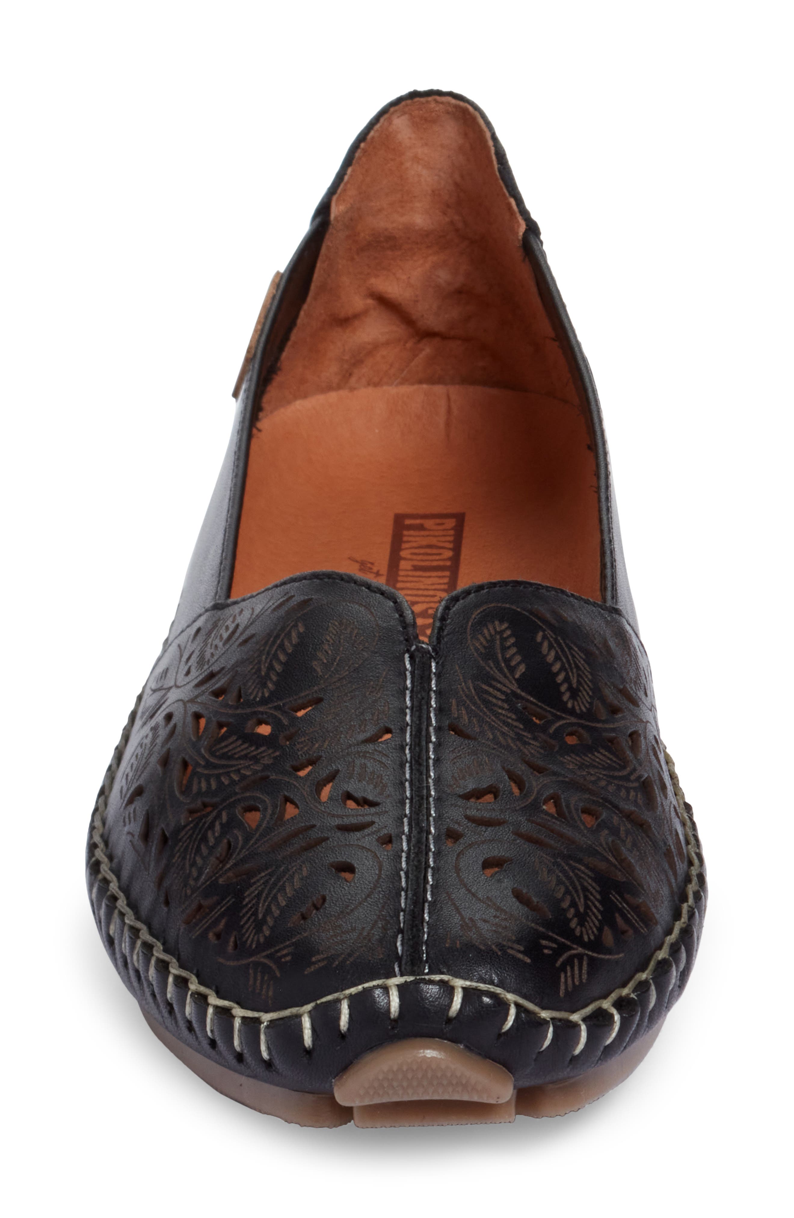 PIKOLINOS Jerez Perforated Loafer, Alternate, color, Black Leather