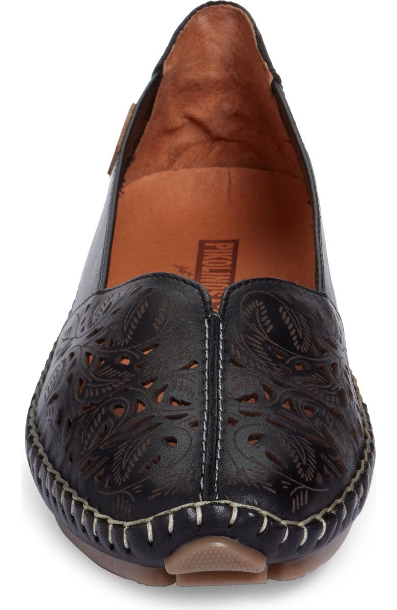 PIKOLINOS Jerez Perforated Loafer, Alternate, color, Black Leather