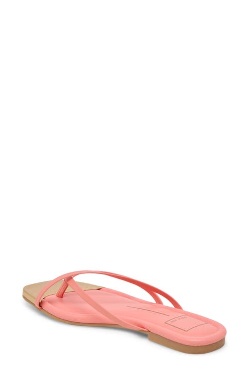 Dolce Vita Laguna Flip Flop In Coral Leather