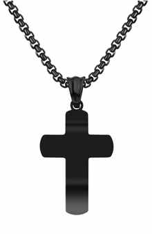 EDFORCE Polished Cross Pendant Necklace