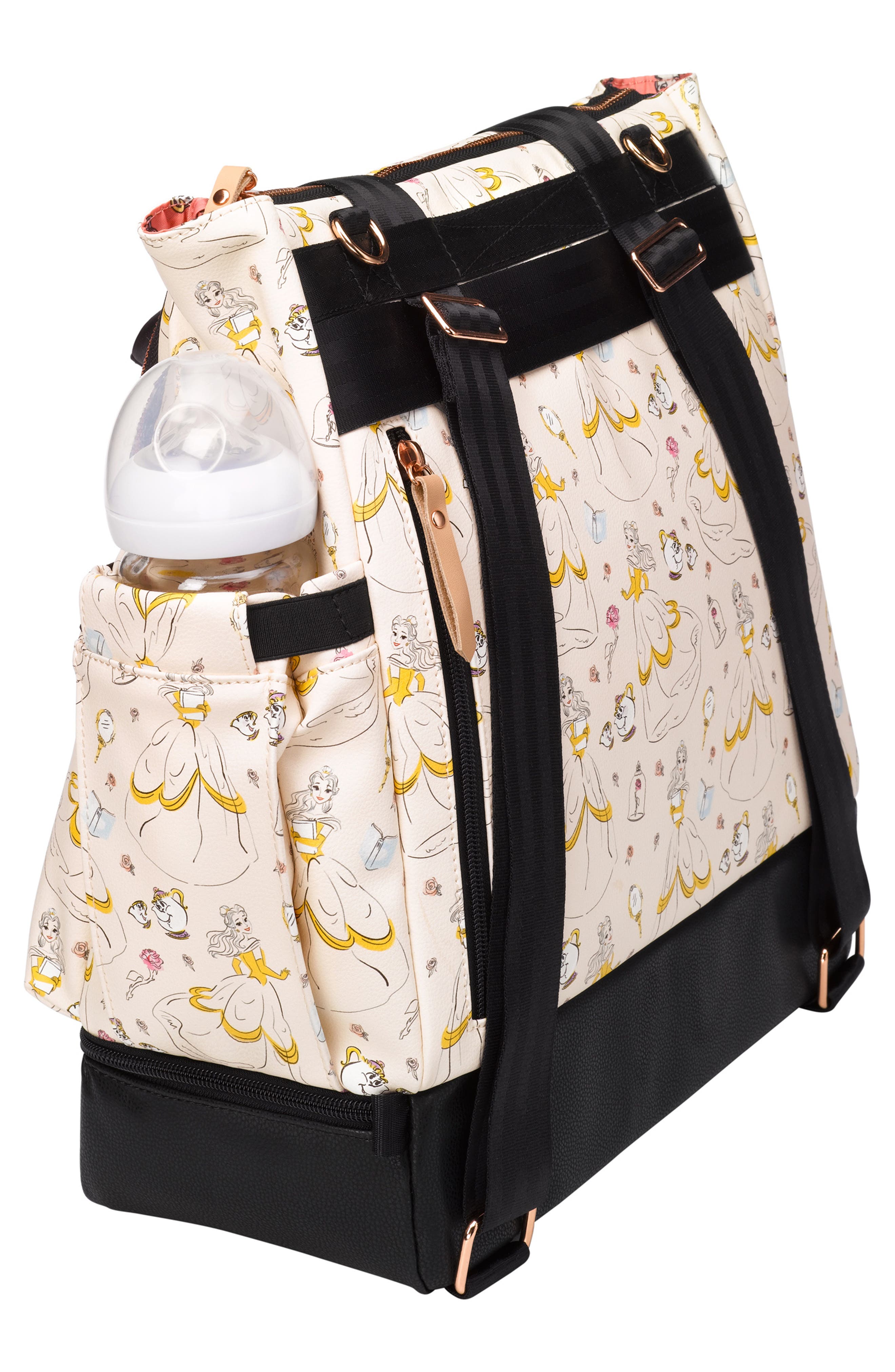 Petunia Pickle Bottom x Disney Whimsical Belle Pivot Water Resistant Backpack, Alternate, color, 
