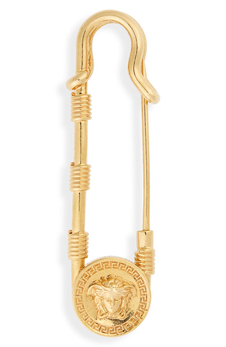 Versace First Line Versace Medusa Safety Pin Brooch, Main, color,