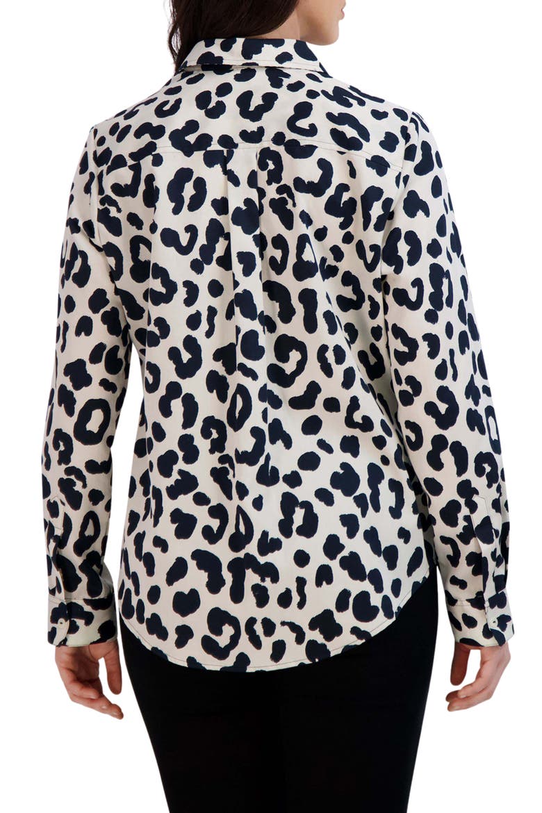Cheetah Print Shirt, Alternate, color, BLACK/ IVORY