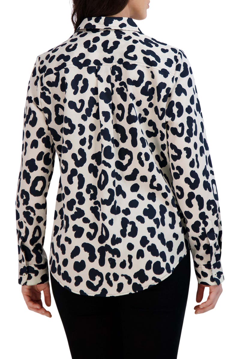 Foxcroft Cheetah Print Shirt, Alternate, color, 