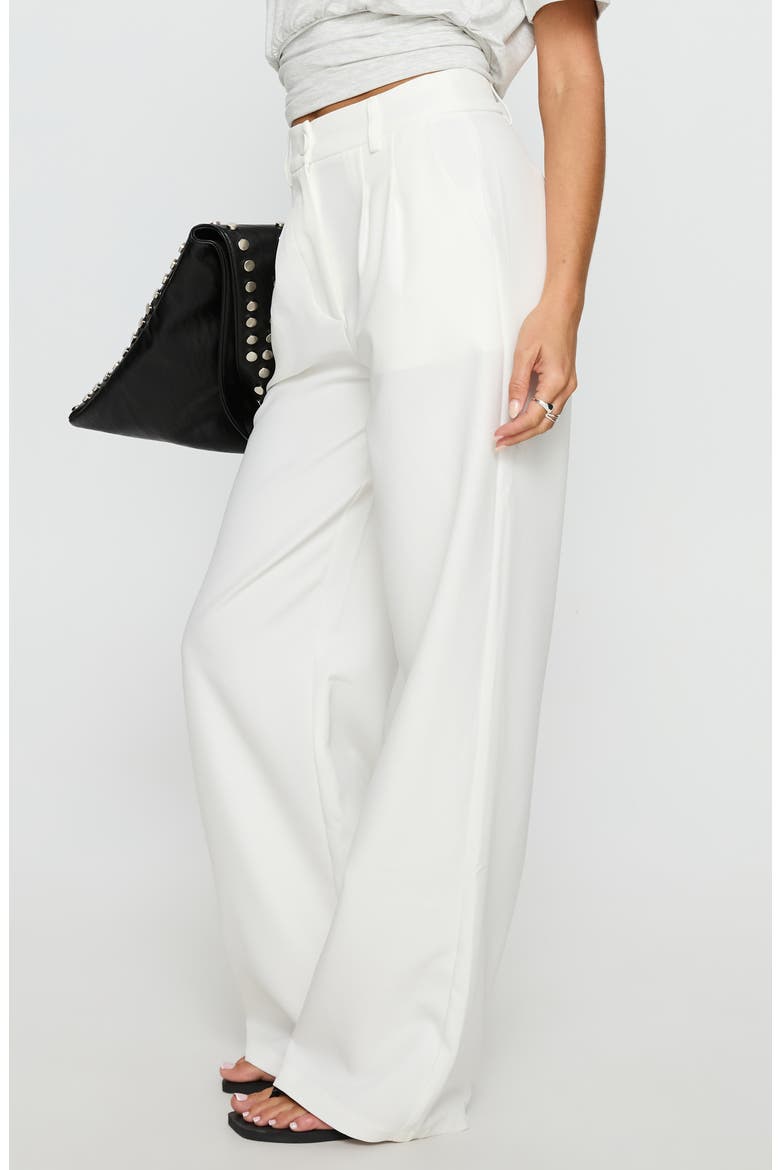 Archer Pleated Pants, Alternate, color, WHITE