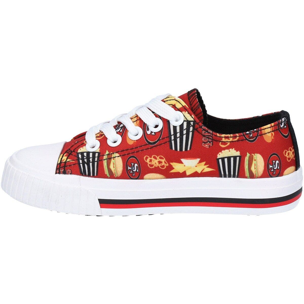 FOCO Youth FOCO San Francisco 49ers Food Print Low Top Canvas Sneakers, Alternate, color, 