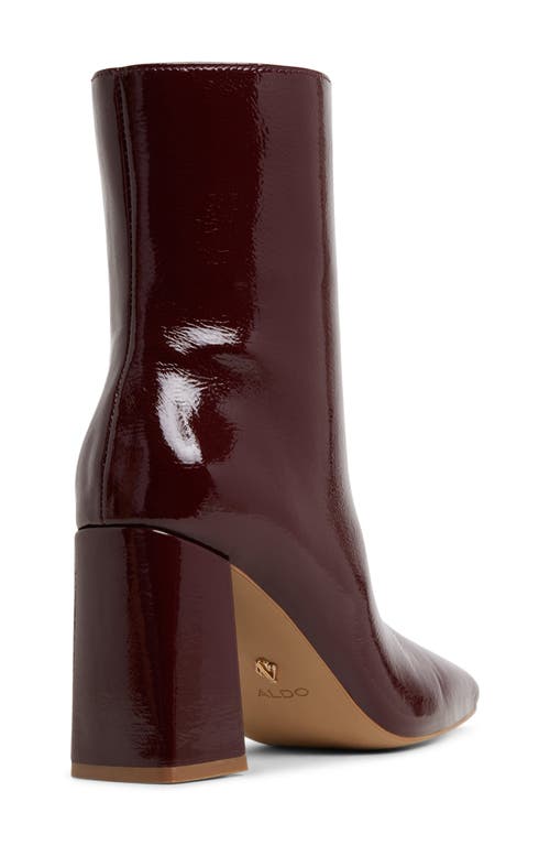 Aldo Vellamo Block Heel Bootie In Burgundy