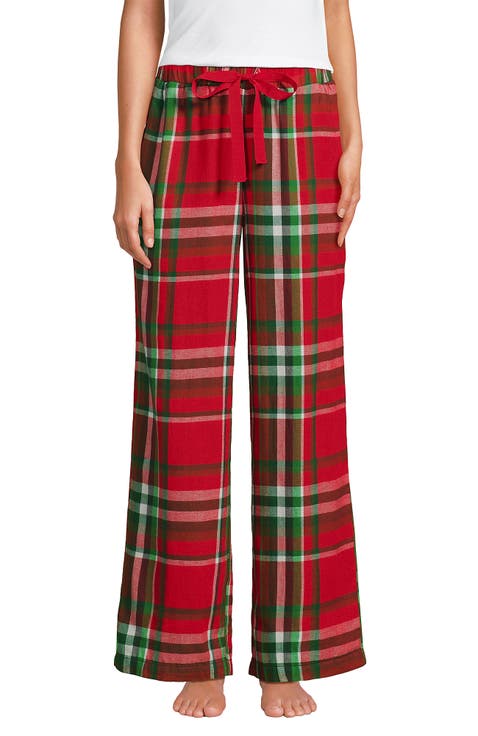 Print Flannel Pajama Pants