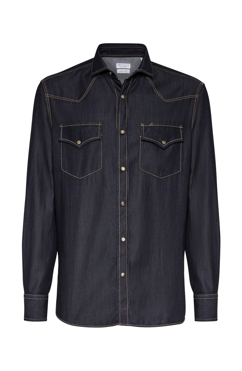 Brunello Cucinelli Lightweight denim shirt, Main, color, 