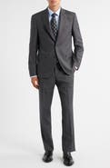 Jack Victor Esprit Charcoal Grey Bird's Eye Super 120s Wool Suit