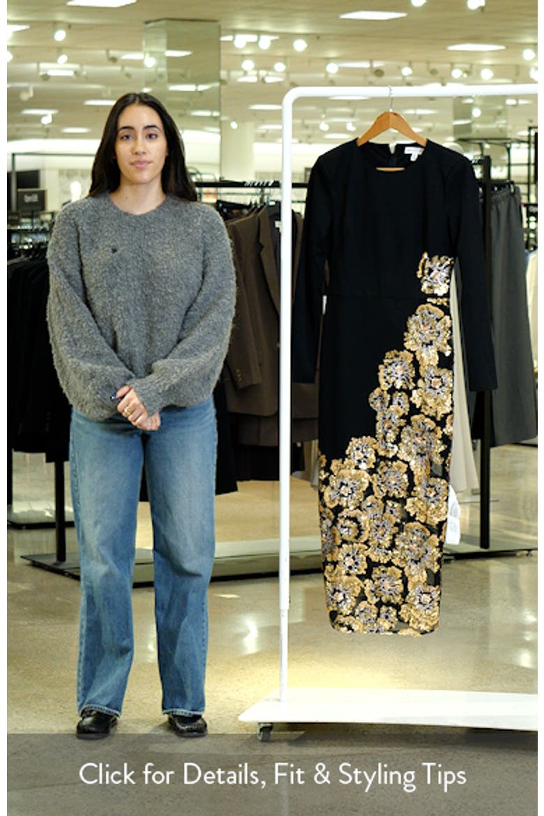 Mara Sequin Long Sleeve Midi Dress video