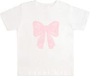 Sweet Wink Lace Bow Puff Ink Short Sleeve T-Shirt
