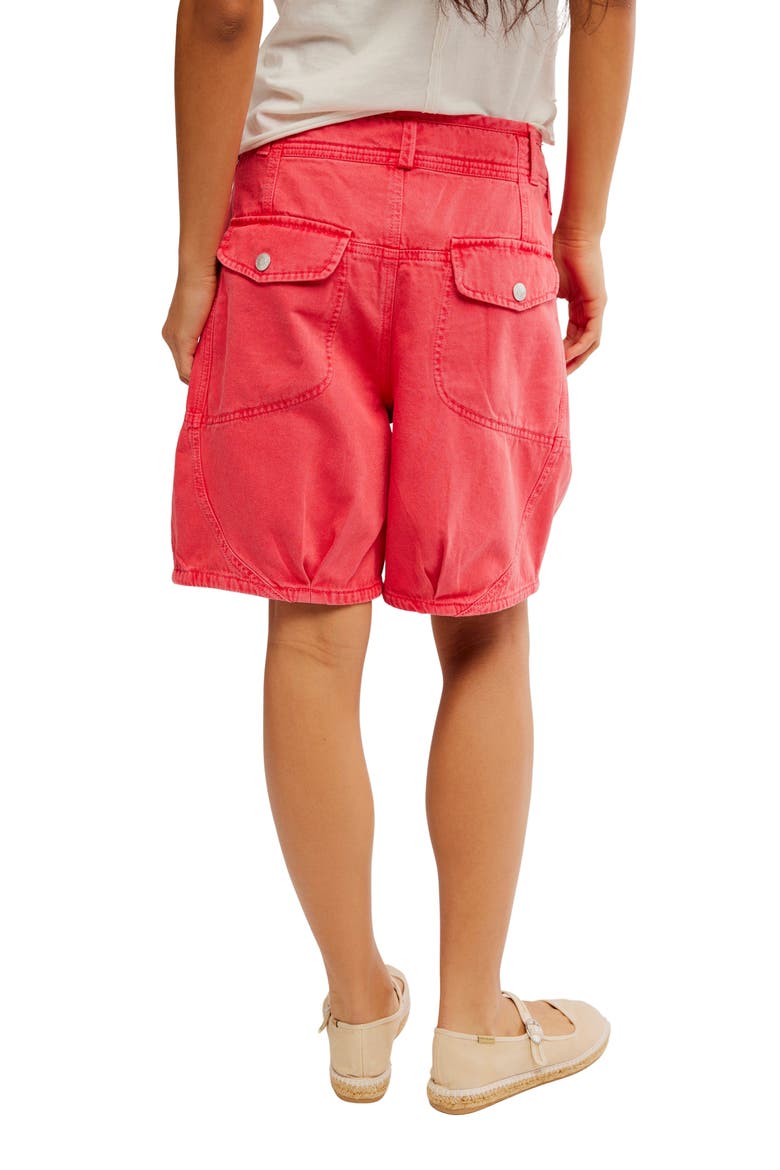 Wild Rebel Barrel Shorts, Alternate, color, TART BERRY
