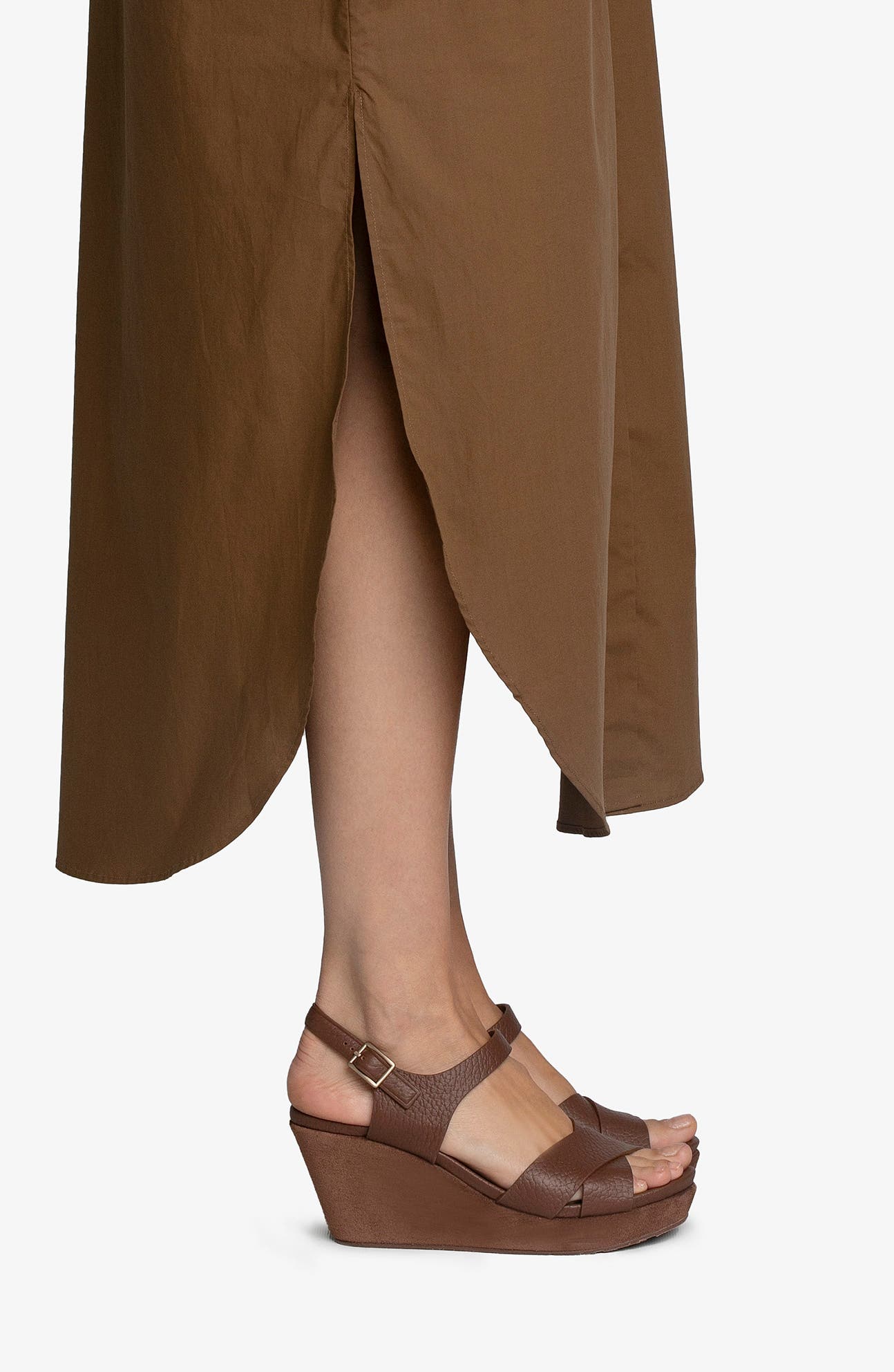 Aleyda Wedge Sandal, Alternate, color, CHESTNUT CERVO