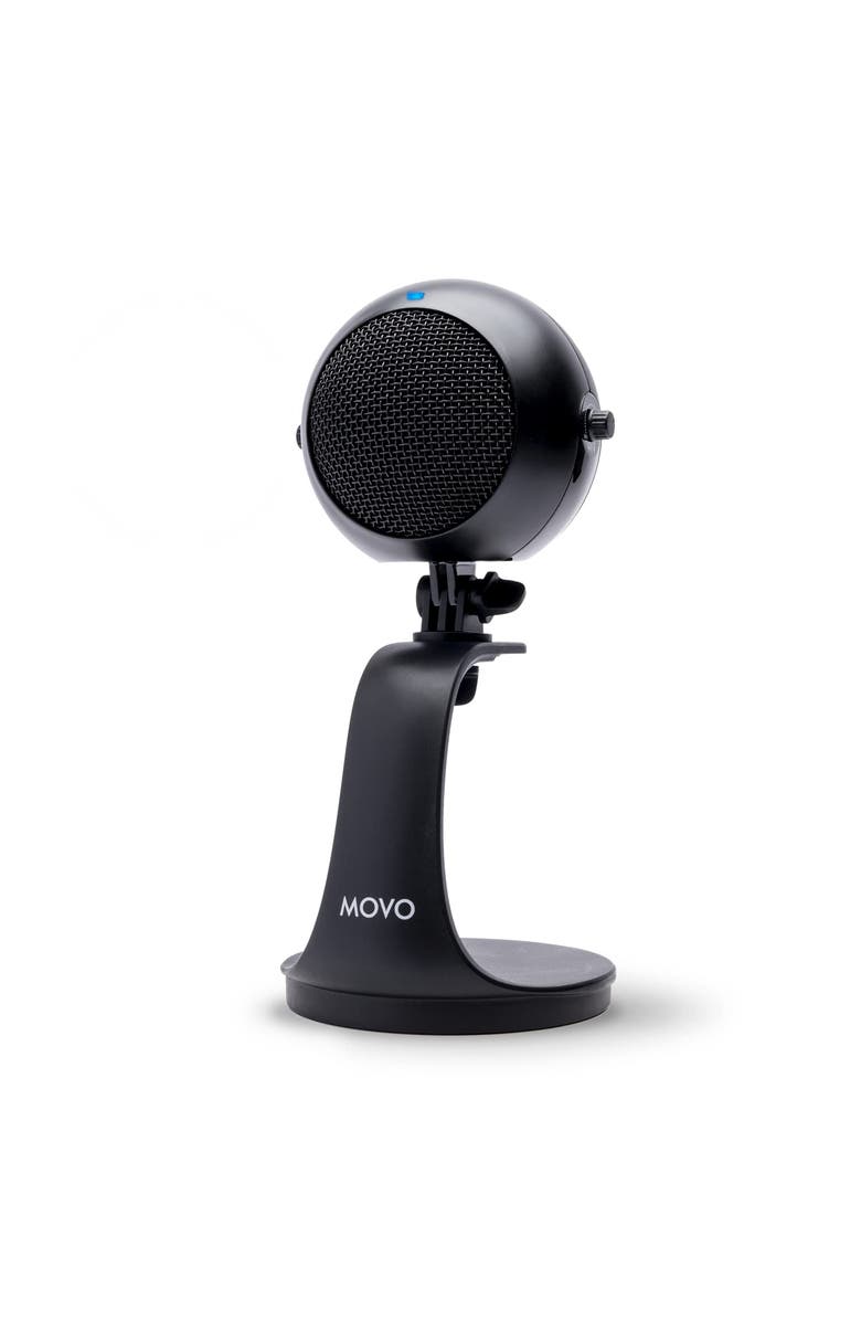 MOVO WebMic Desktop USB Microphone with Stand, Main, color, Black