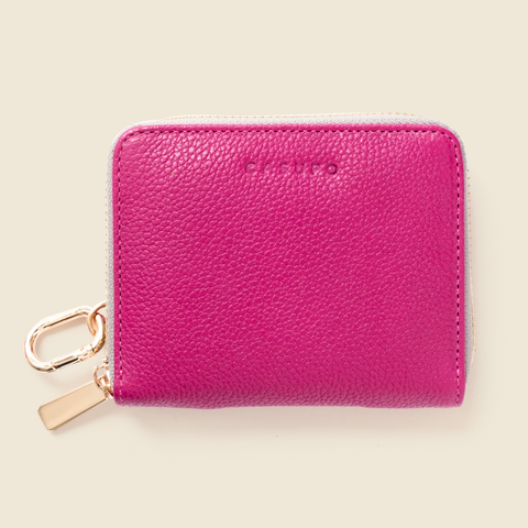 Small Zipper Wallet with Detachable Key Ring