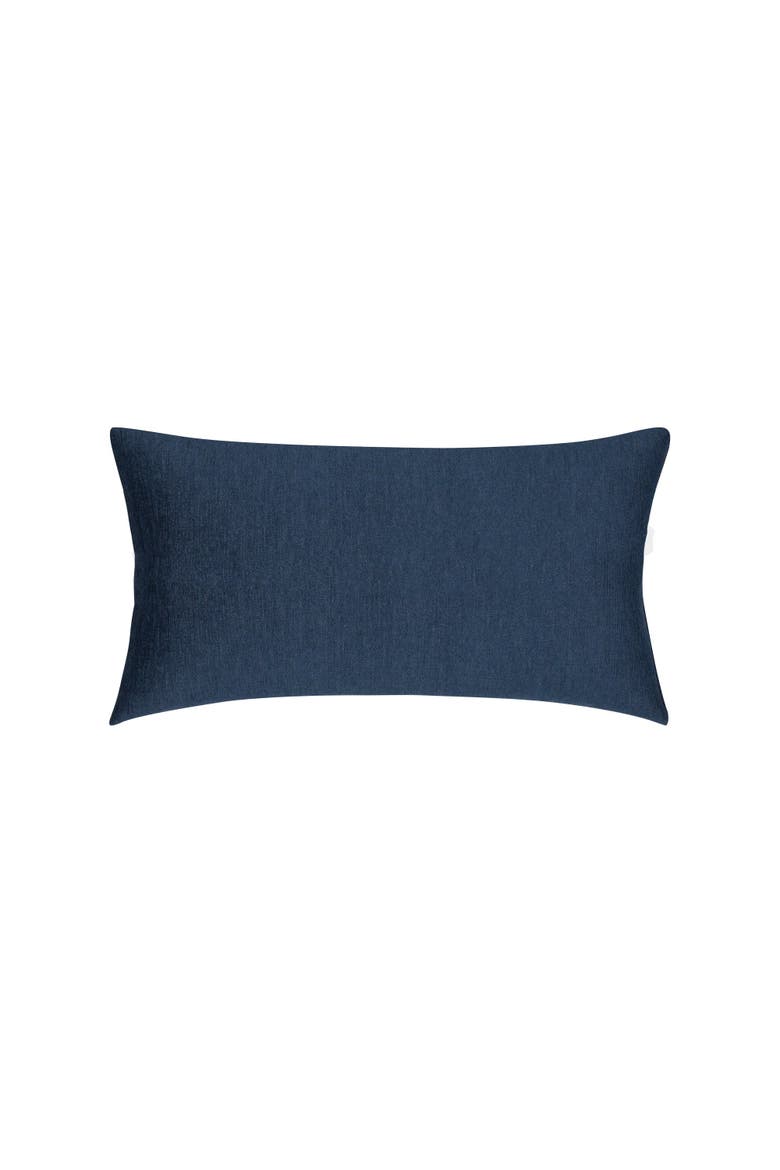 Contour Plush Chenille Indoor & Outdoor Woven Accent Pillow & Insert, Alternate, color, Indigo
