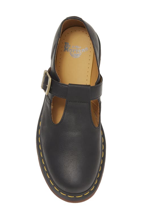 Dr. Martens T-bar Regency Mary Jane Shoe In Black Calf