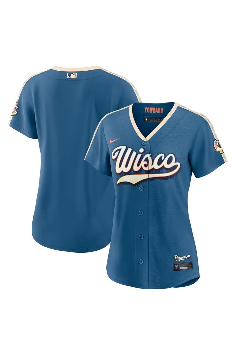 Women's Nike  Mineral Blue Milwaukee Brewers 2026 City Connect Stadium Jersey, Main, color, Mineral Blue