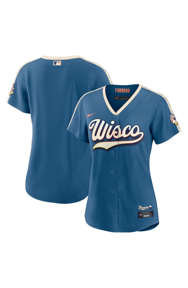 Nike Women's Nike  Mineral Blue Milwaukee Brewers 2026 City Connect Stadium Jersey, Main, color, Mineral Blue