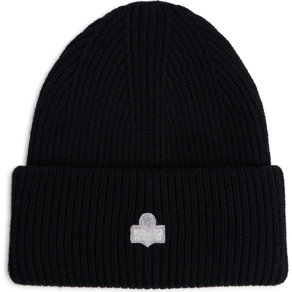 Isabel Marant Ribbed Beanie Hat In Black