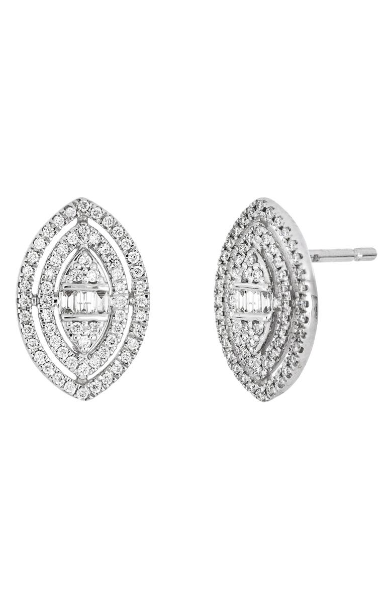 Bony Levy Mika Double Halo Marquise Diamond Cluster Earrings, Main, color, 