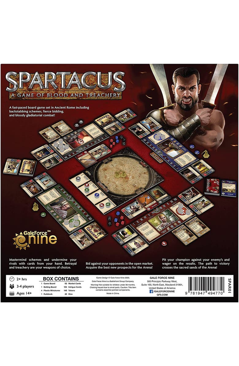 Gale Force Nine Spartacus, A Game of Blood and Treachery, Alternate, color, Multicolored