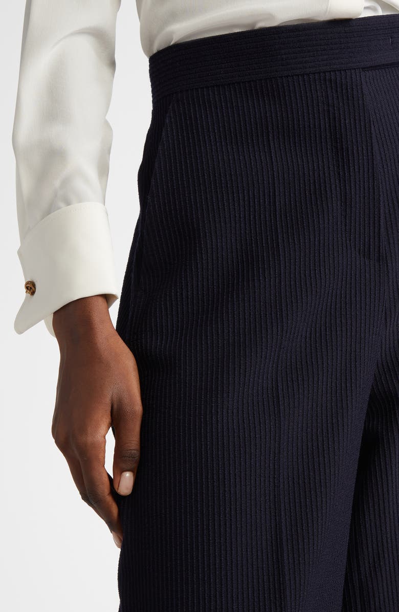 Max Mara Osol Pleated Wide Leg Virgin Wool Blend Pants, Alternate, color, Ultramarine