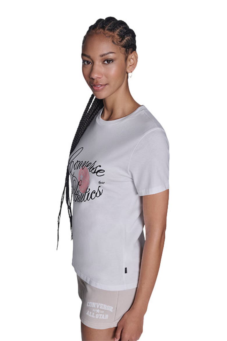 Athletics Script T-Shirt, Alternate, color, WHITE 10A