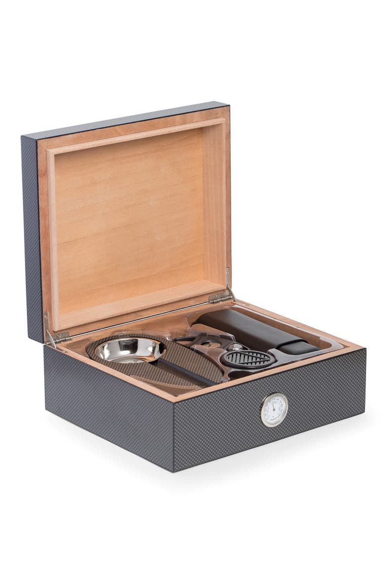 6-Piece Marcus Cigar Humidor Set, Alternate, color, BROWN