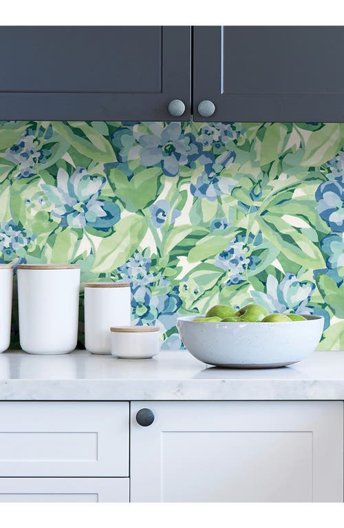 Wallpops Belles Fleurs Heather Peel & Stick Wallpaper In Green