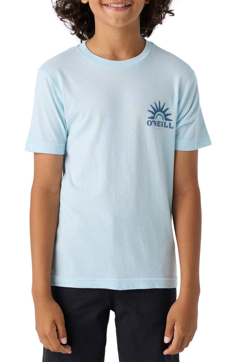O'Neill Kids' Sunrise Graphic T-Shirt, Main, color, Sky Blue Heather