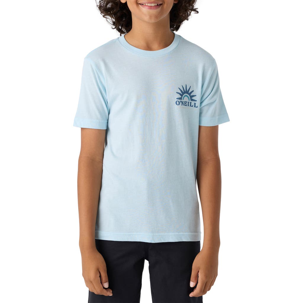 O'neill Kids' Sunrise Graphic T-shirt In Sky Blue Heather