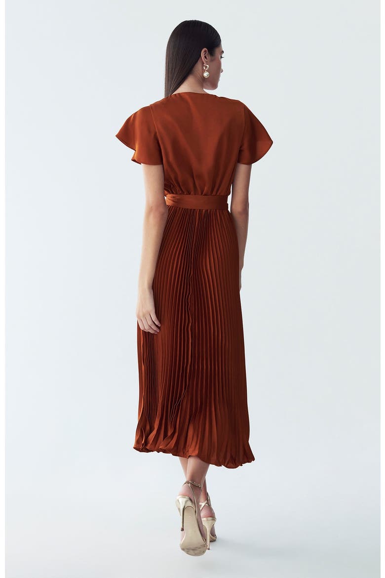 Faye Midi Dress, Alternate, color, Copper