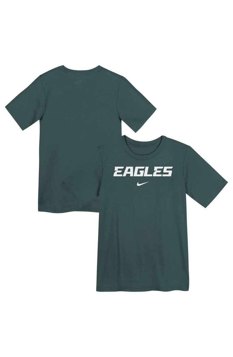 Nike Preschool Nike Midnight Green Philadelphia Eagles Wordmark T-Shirt, Main, color, Green
