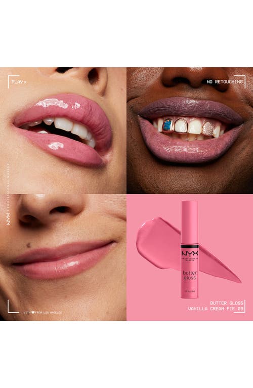 Nyx Professional Makeup Butter Gloss Nonsticky Lip Gloss In Vanilla Cream Pie