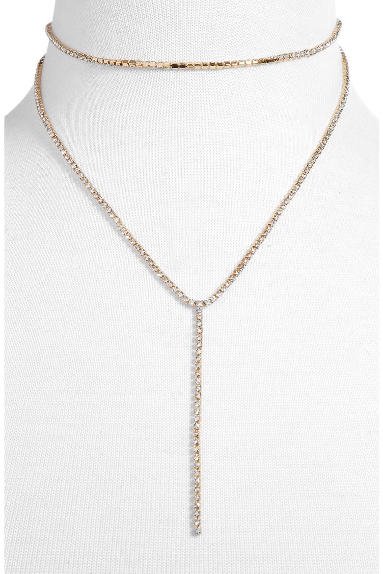 Skyler Layered Y Necklace, Alternate, color, GOLD