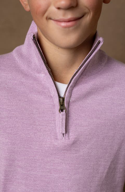 Boys' Organic Fine Gauge Half Zip Sweater, Kids