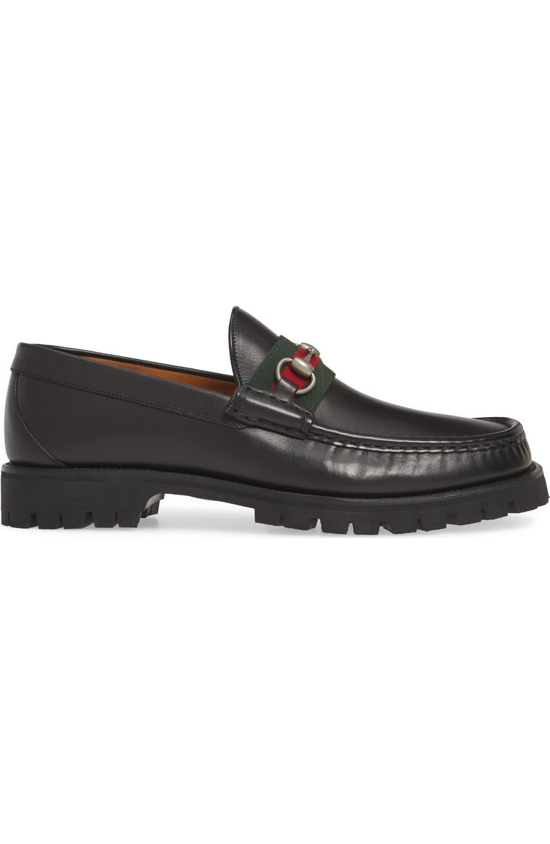 Gucci Bit Lug Loafer, Alternate, color,