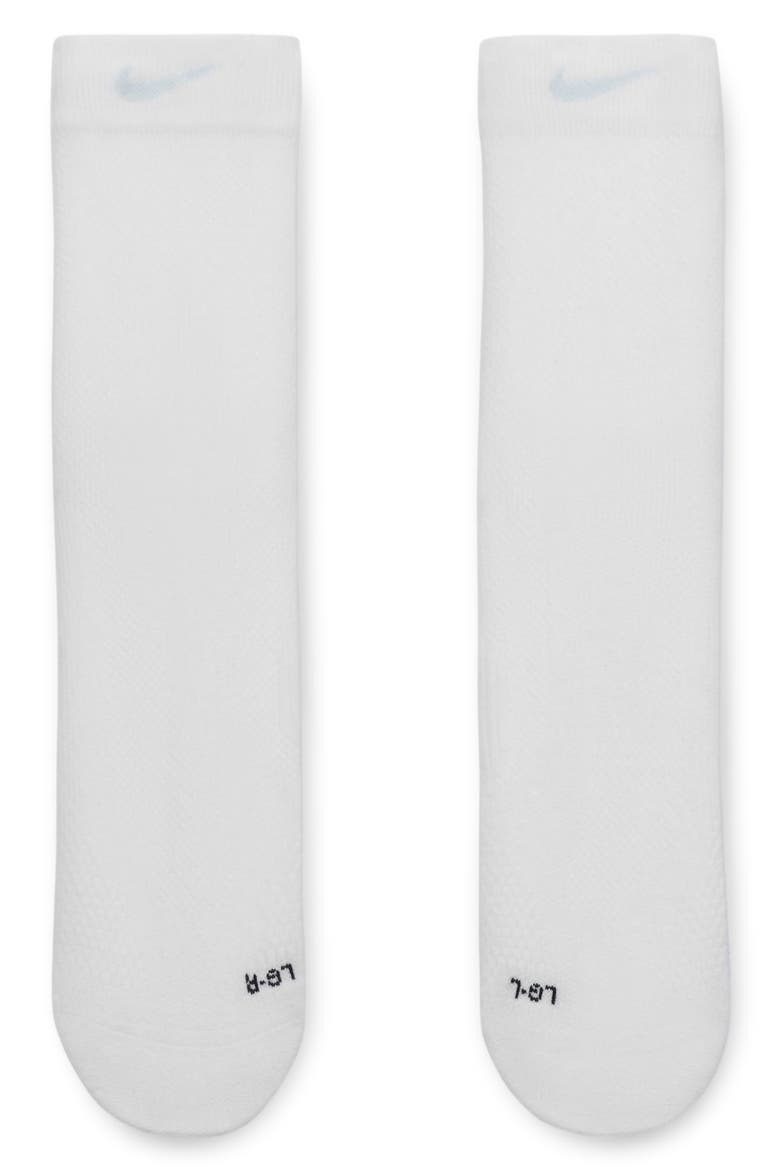Running Lightweight Micro Crew Socks, Main, color, WHITE/ BLACK